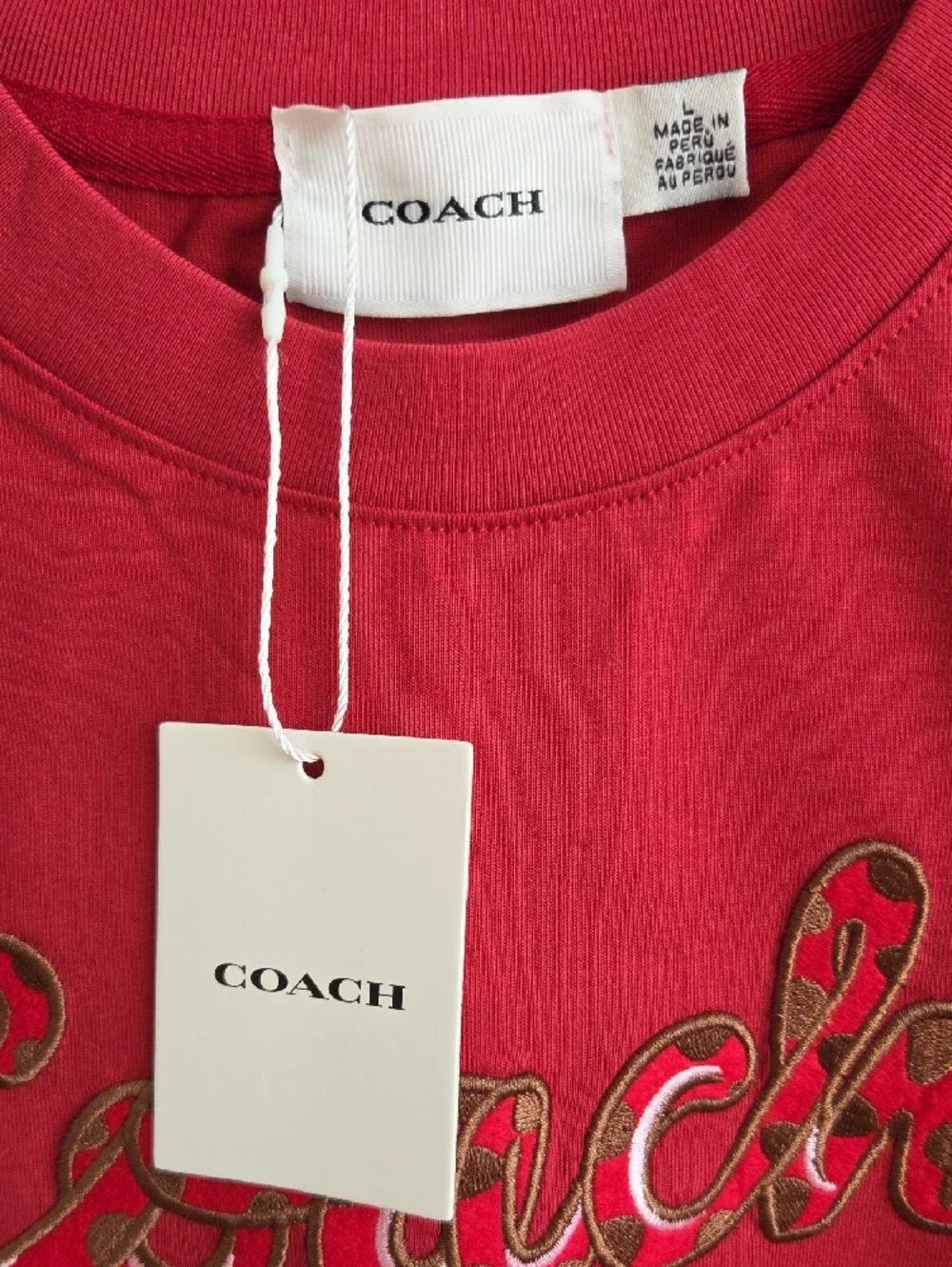 Coach Red Logo Short Sleeve Tee